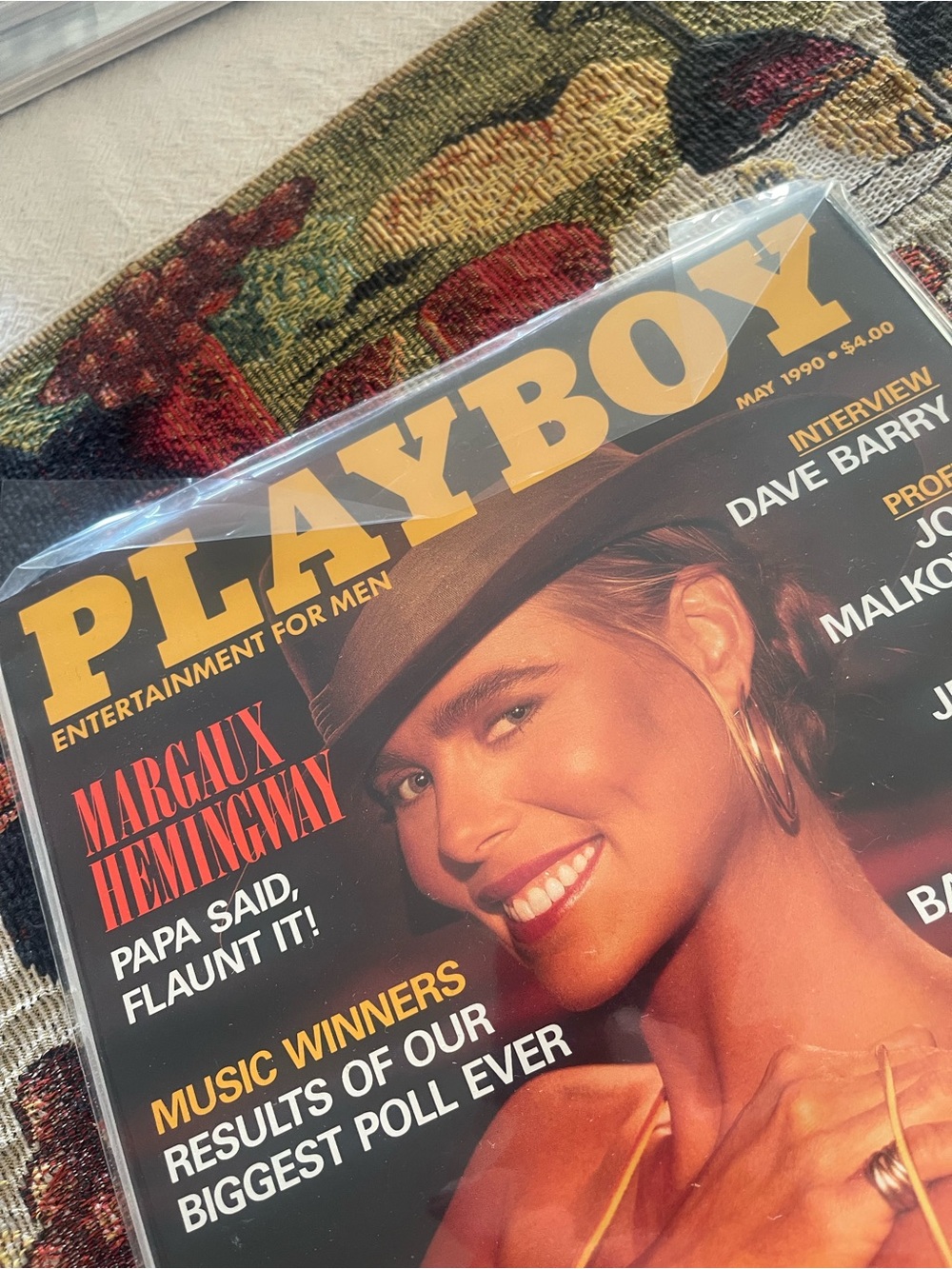 Playboy Magazine May 1990 Margaux Hemingway Cover Vintage Issue John Malkovich